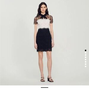 Sandro two-tone lace dress